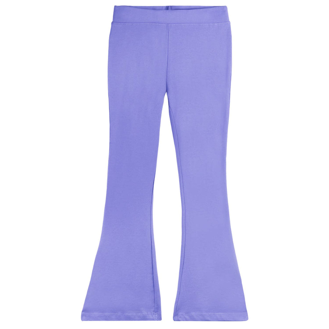 Organic Cotton Flared Leggings: Periwinkle