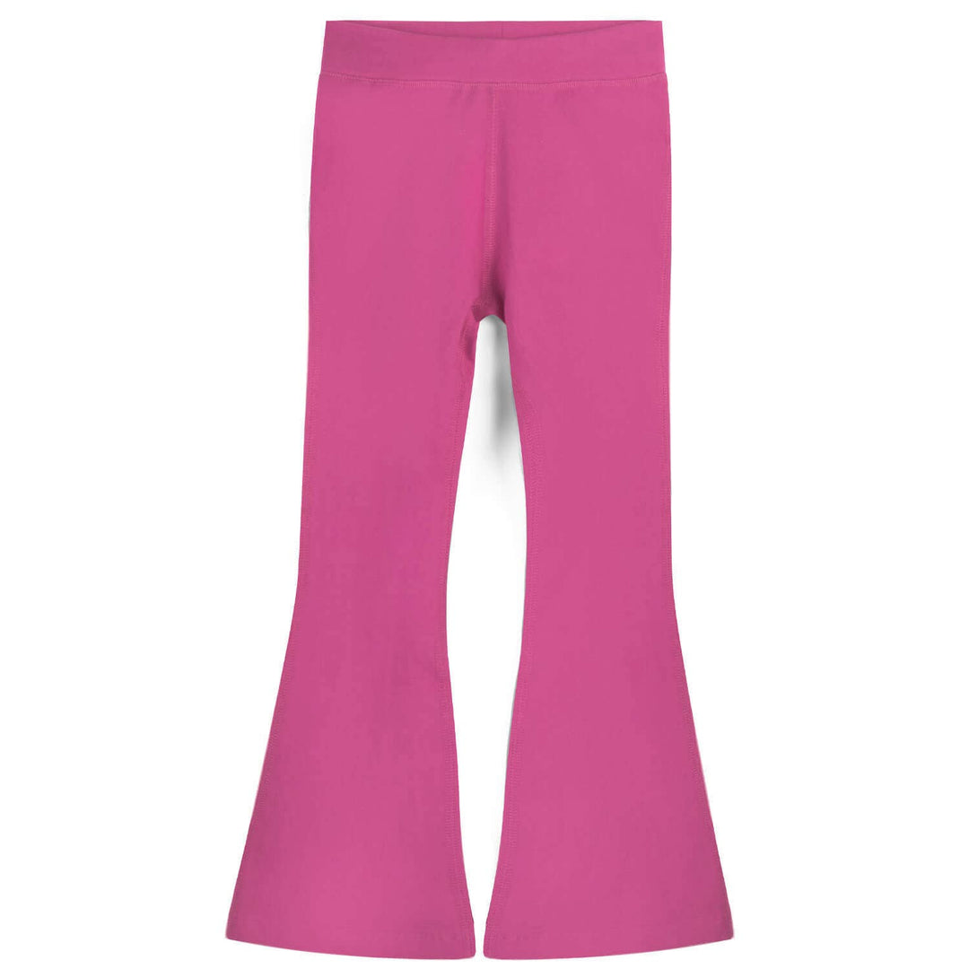 Organic Cotton Flared Leggings: Raspberry