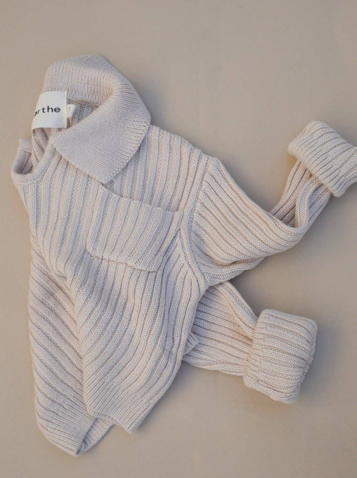 Oversized Collar Knit Sweater