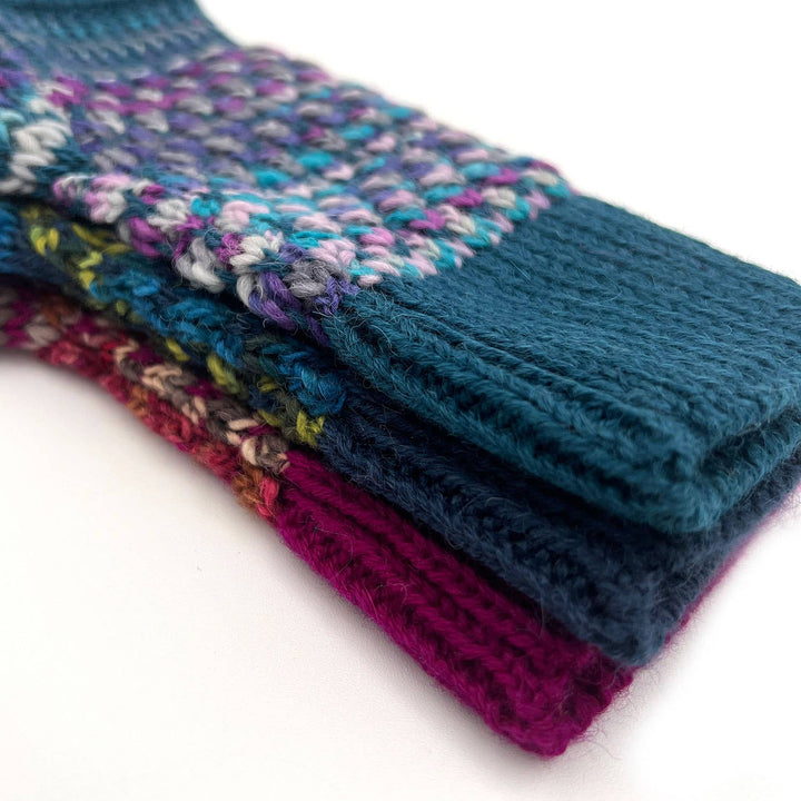 Kid's Alpaca Gloves - Speckle - Pink Punch