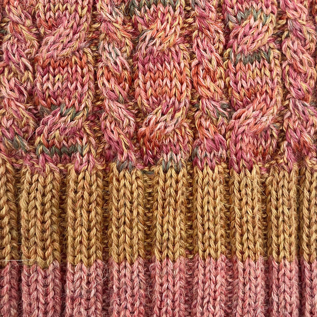 Kid's Alpaca Scarves - Braided - Sunny Swirl