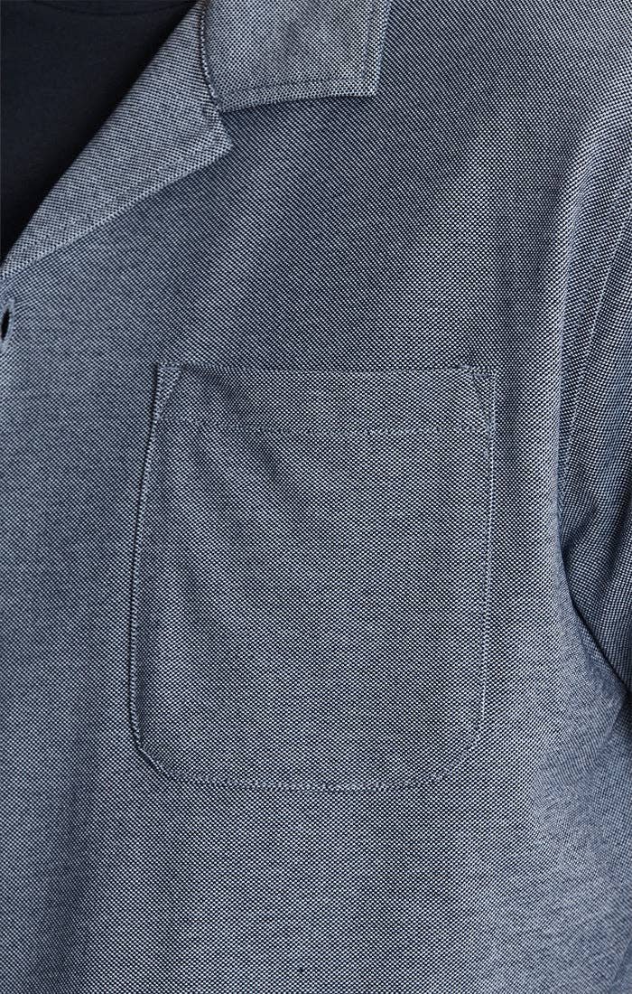 Knit Oxford Short Sleeve Camp Shirt