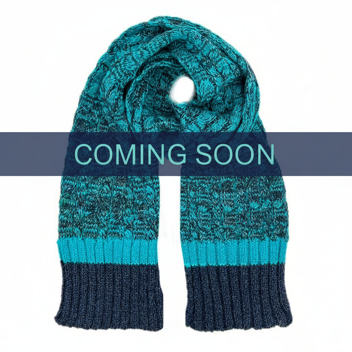 Kid's Alpaca Scarves - Braided - Blueberry Twist