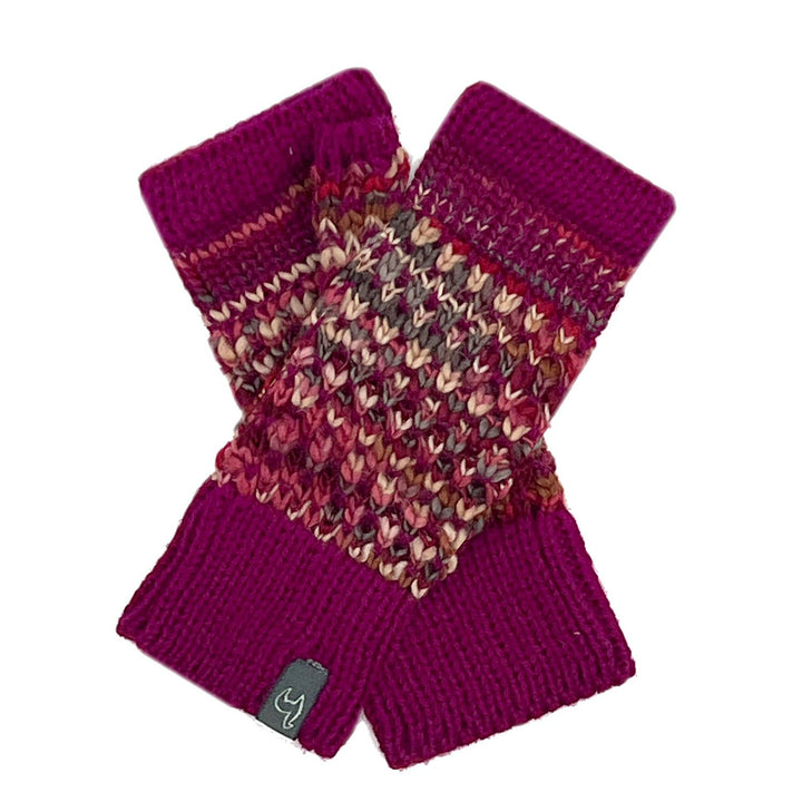 Kid's Alpaca Gloves - Speckle - Pink Punch
