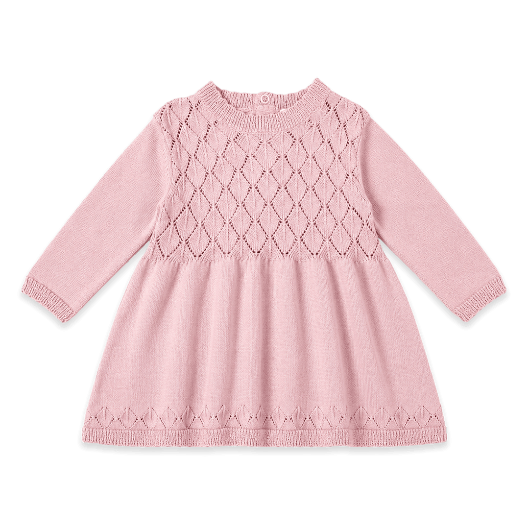 Milan Pointelle Sweater Knit Baby dess (Organic Cotton)