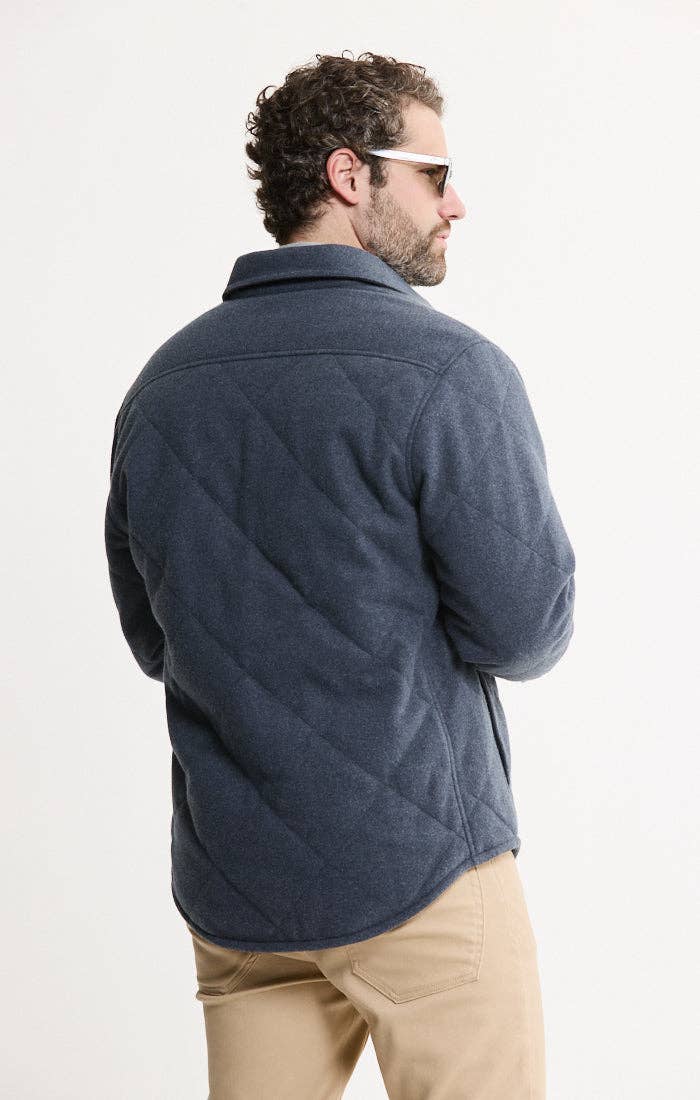 Quilted Brushed Knit Shirt Jacket