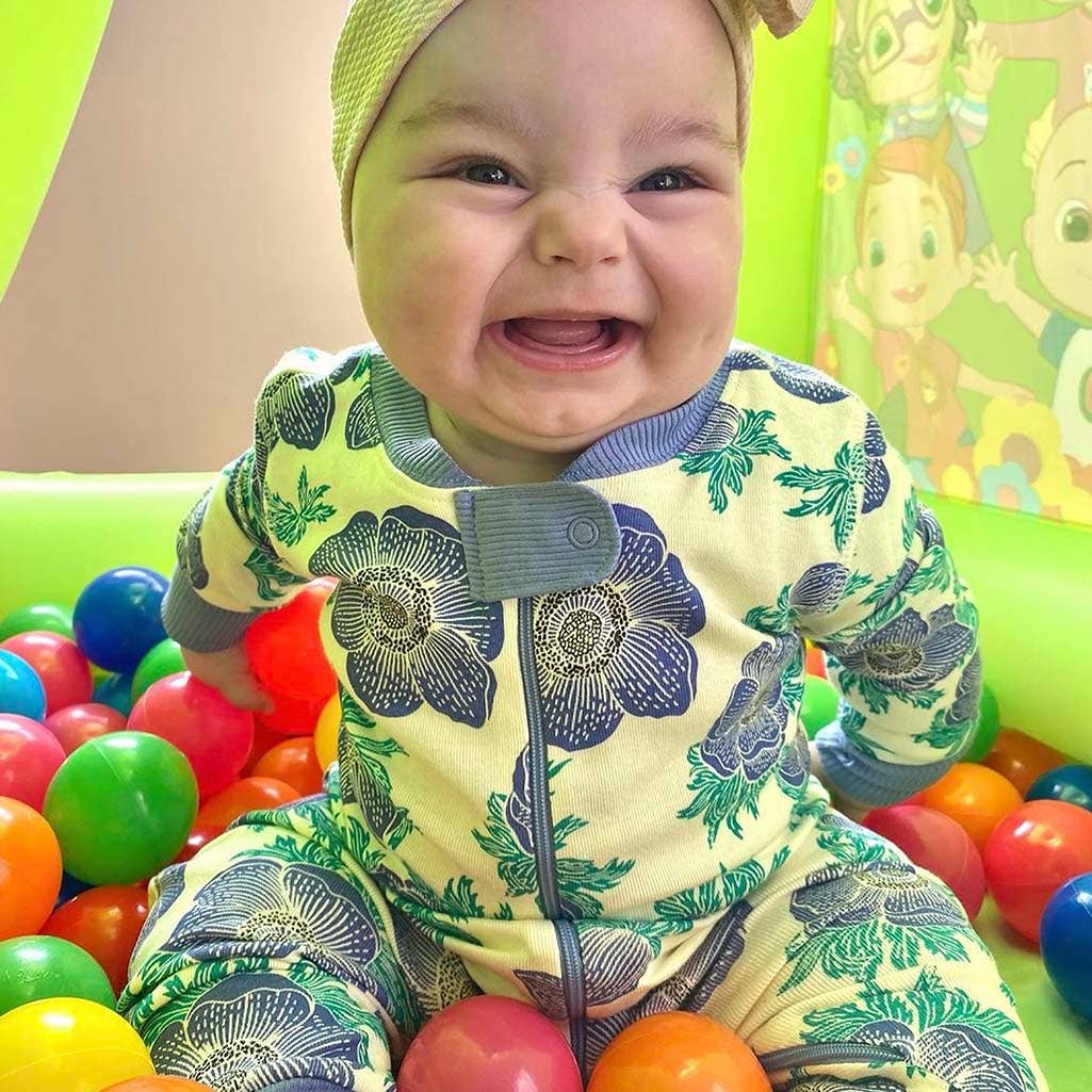 100% Organic Cotton One-piece Baby Pajamas: Artist Designed Prints