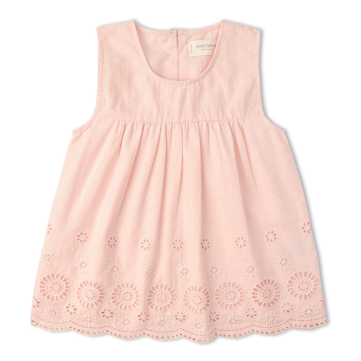 Organic Eyelet Top And Pant Set - Blush Eyelet
