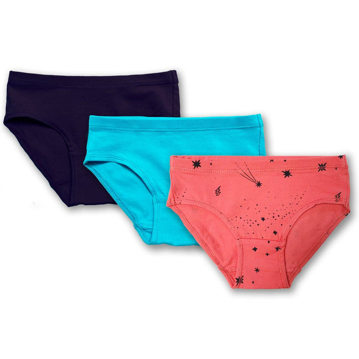 Girls Organic Cotton Bikini Underwear 3 Pack