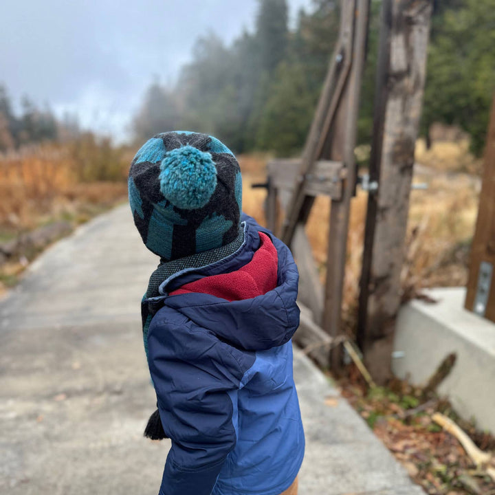 Kid's Alpaca Beanie Hat - Pacas - Aqua Paca