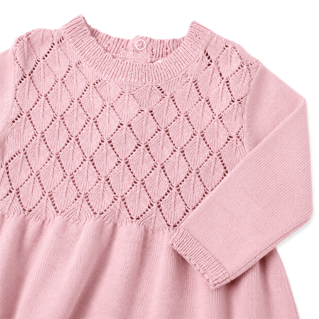Milan Pointelle Sweater Knit Baby dess (Organic Cotton)