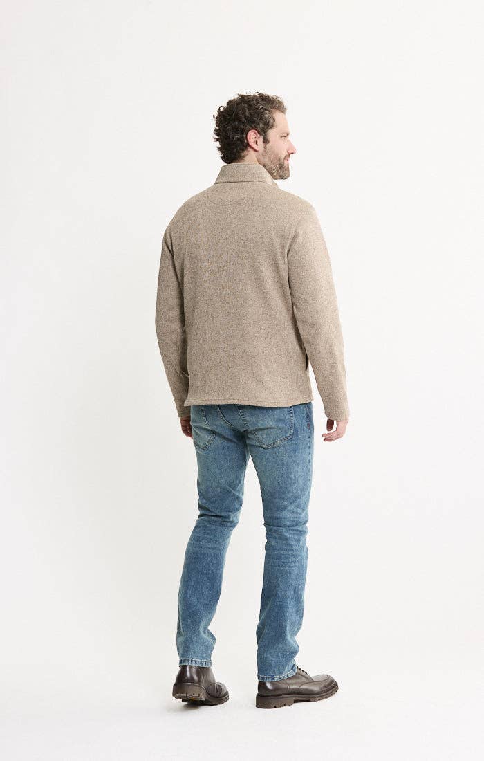 Stretch Sweater Fleece Quarter Zip Pullover