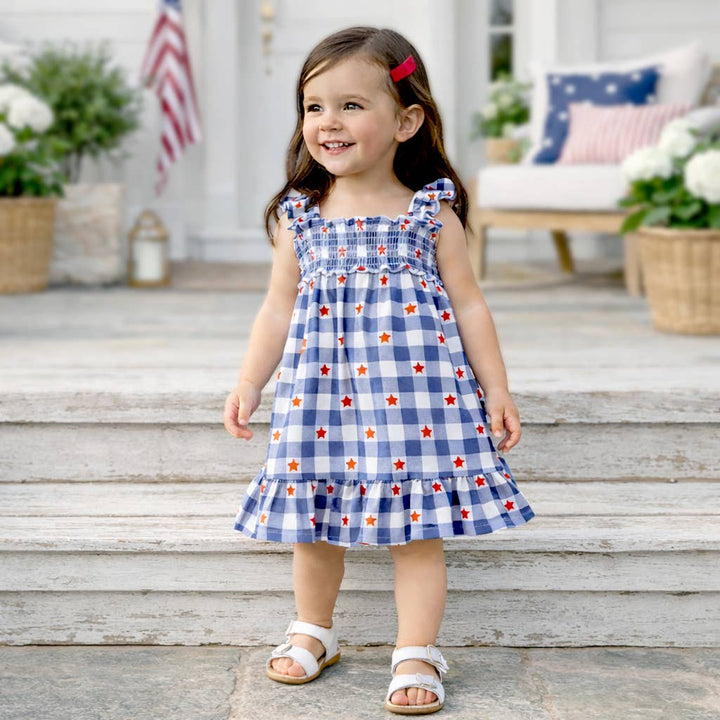 Picnic Plaid Soft Bamboo Sleeveless Baby Shortall Romper