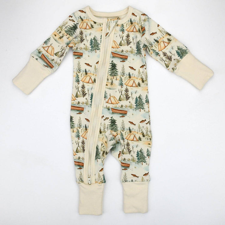 Organic Cotton Baby Pajamas 2-Way Zip Front Zipper Sleeper, Everett