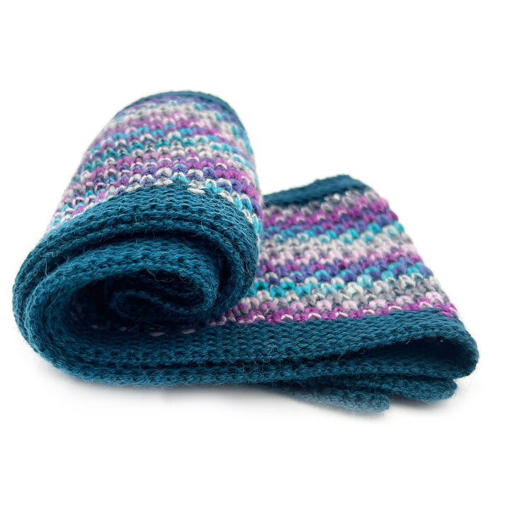 Kid's Alpaca Scarf - Speckle - Grape Bubble