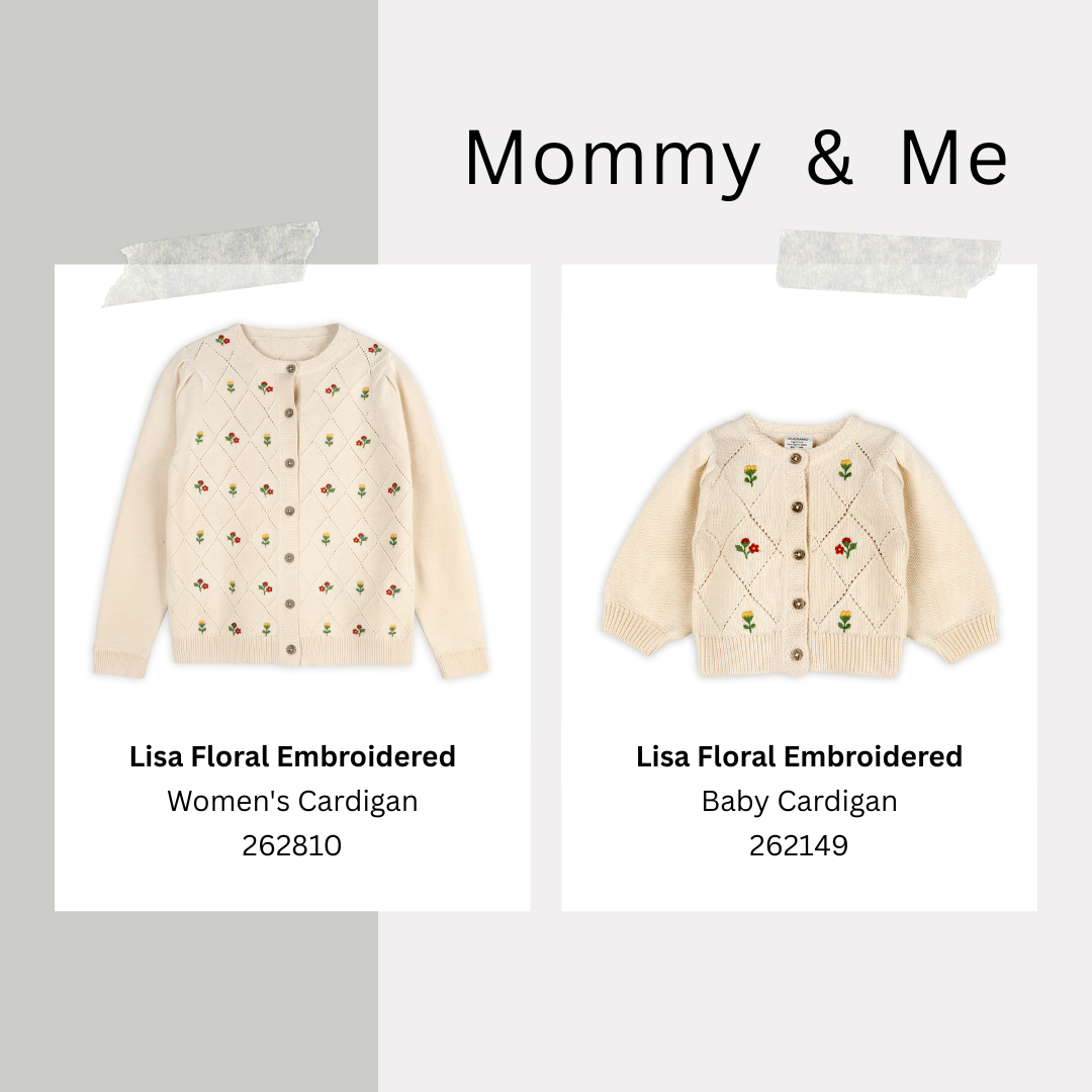 Lisa Floral Embroidered Baby Cardigan (Organic Cotton)