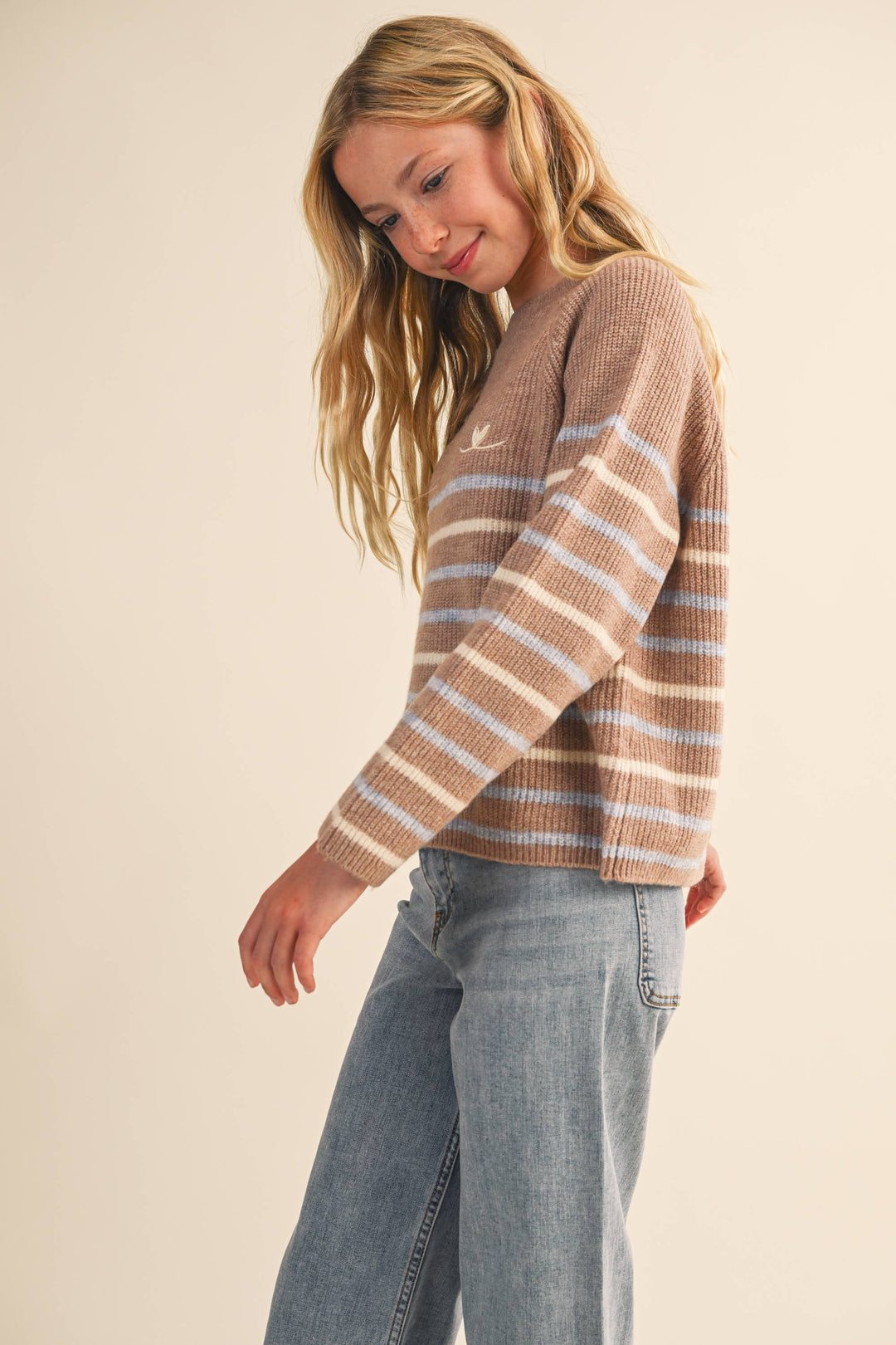 TWEEN GIRLS KIDS WIDE TUNIC PULL OVER SWEATER (7-14)