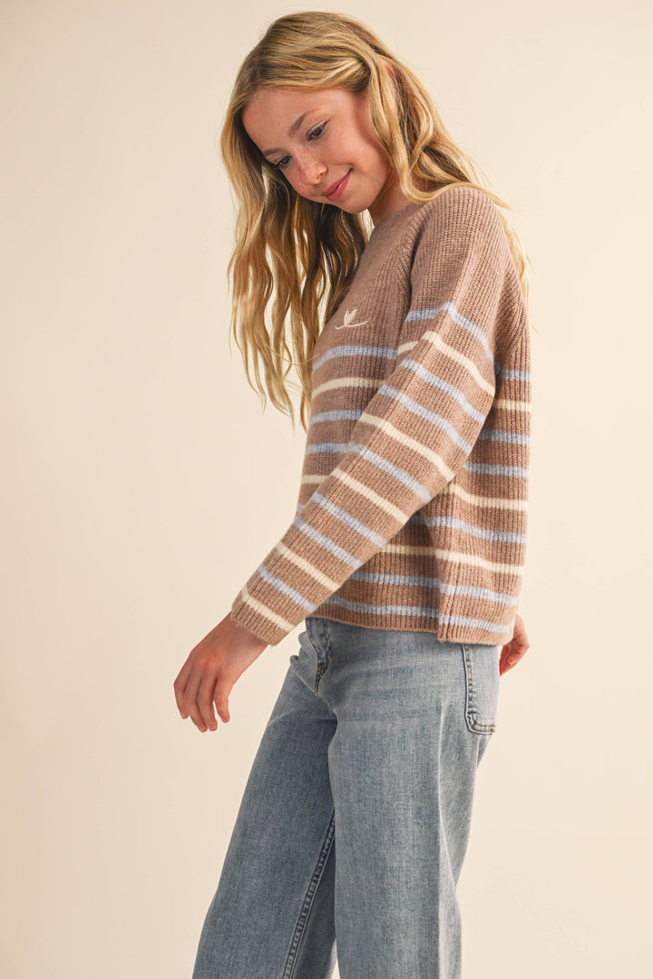 TWEEN GIRLS KIDS WIDE TUNIC PULL OVER SWEATER (7-14)