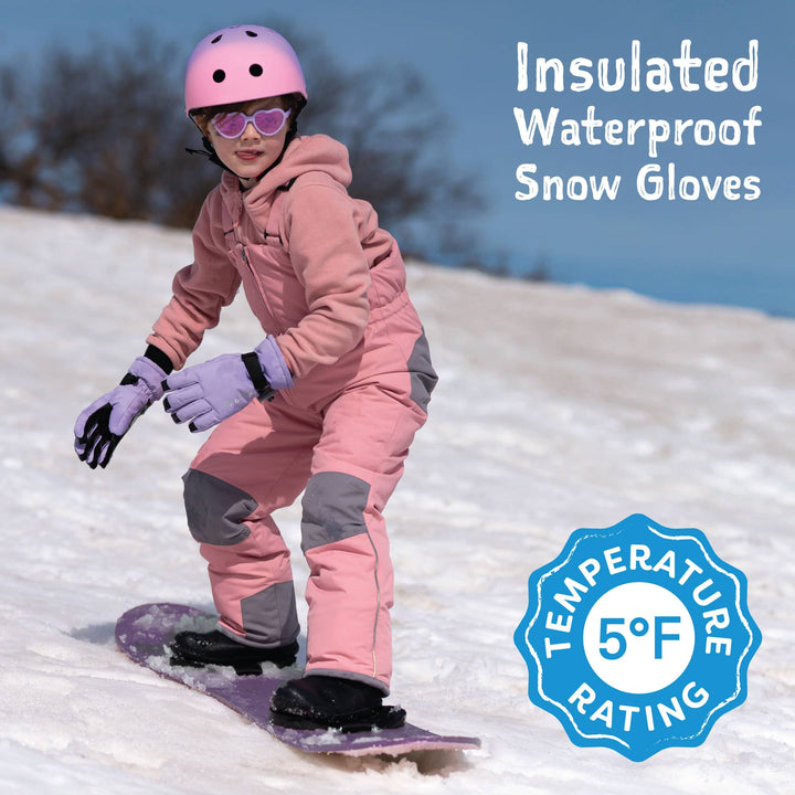 Neon Peaks | Kids Cozy Knit Mittens
