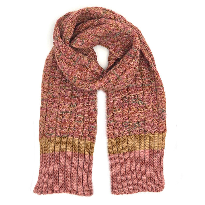 Kid's Alpaca Scarves - Braided - Sunny Swirl