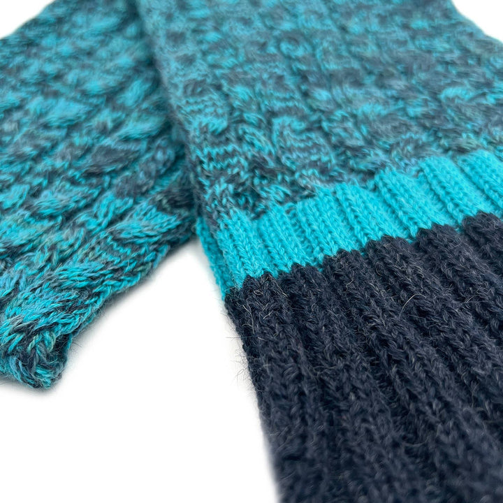 Kid's Alpaca Scarves - Braided - Blueberry Twist