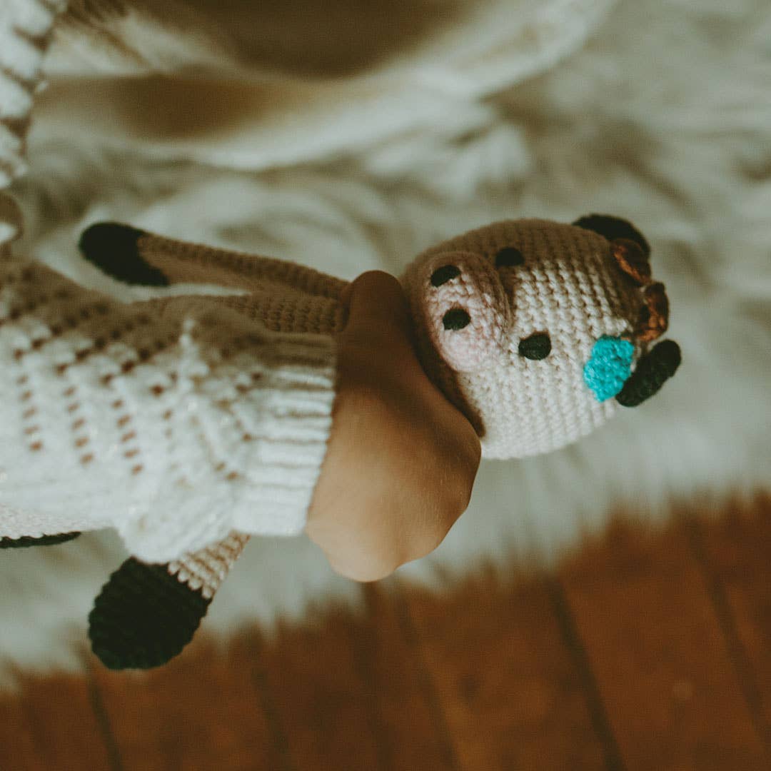 Cuddly Cow Plush Toy - Handmade Organic Cotton Crochet