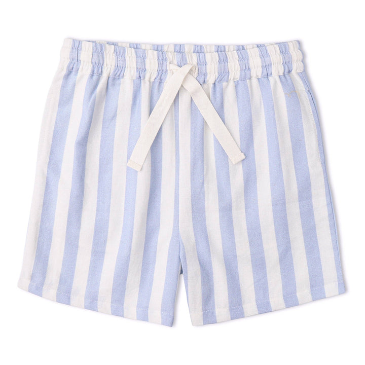 Organic Shirt & Shorts Set - Blue Stripes