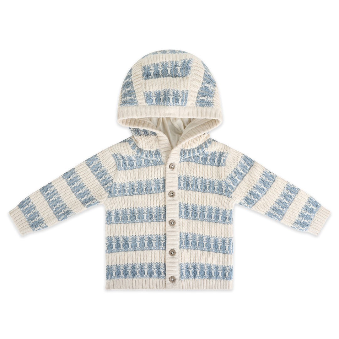 Textured Knit Baby Hooded Jacket - 2 Colors (Organic Cotton)