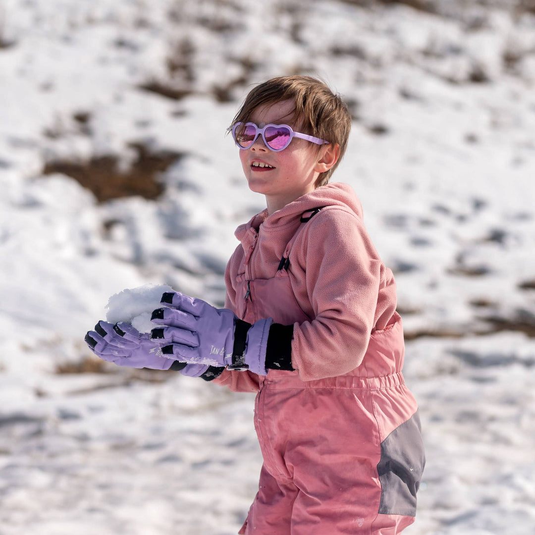 Neon Peaks | Kids Cozy Knit Mittens