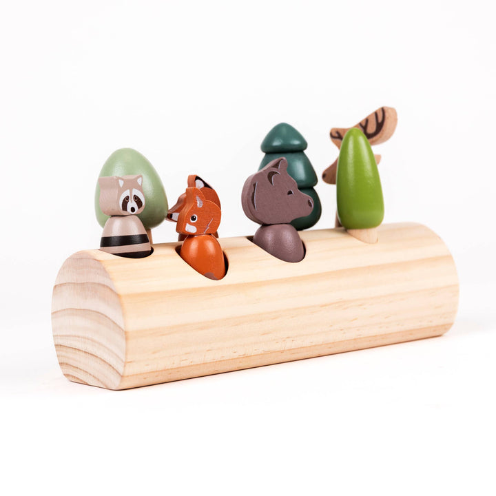Forest Animals In A Log