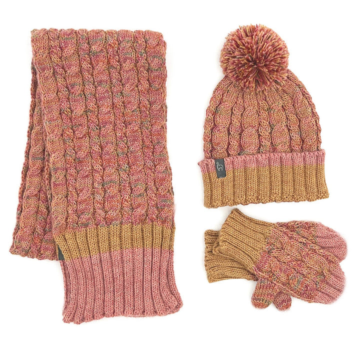 Kid's Alpaca Scarves - Braided - Sunny Swirl