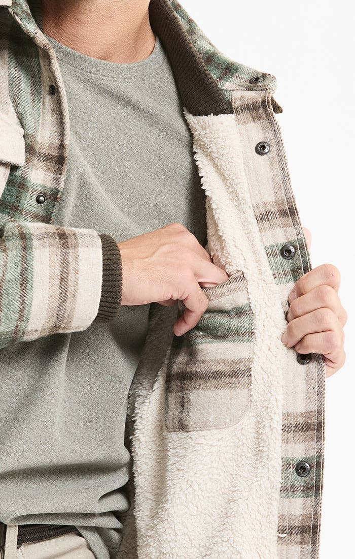 Sherpa Lined Wool Blend Jacket