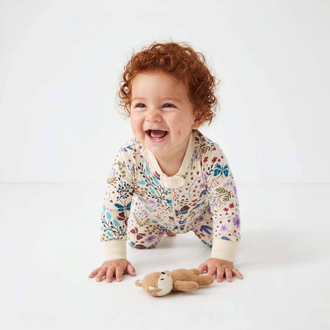 Baby  Romper Pajamas Botanical Floral