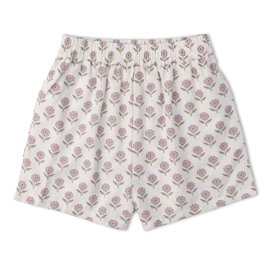 Organic Tie Up Top & Shorts Set - Lavender