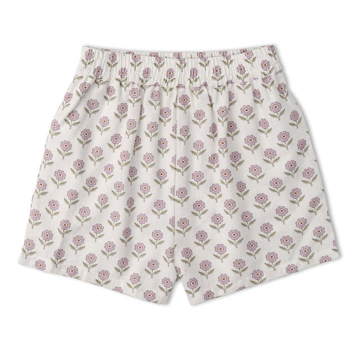 Organic Tie Up Top & Shorts Set - Lavender