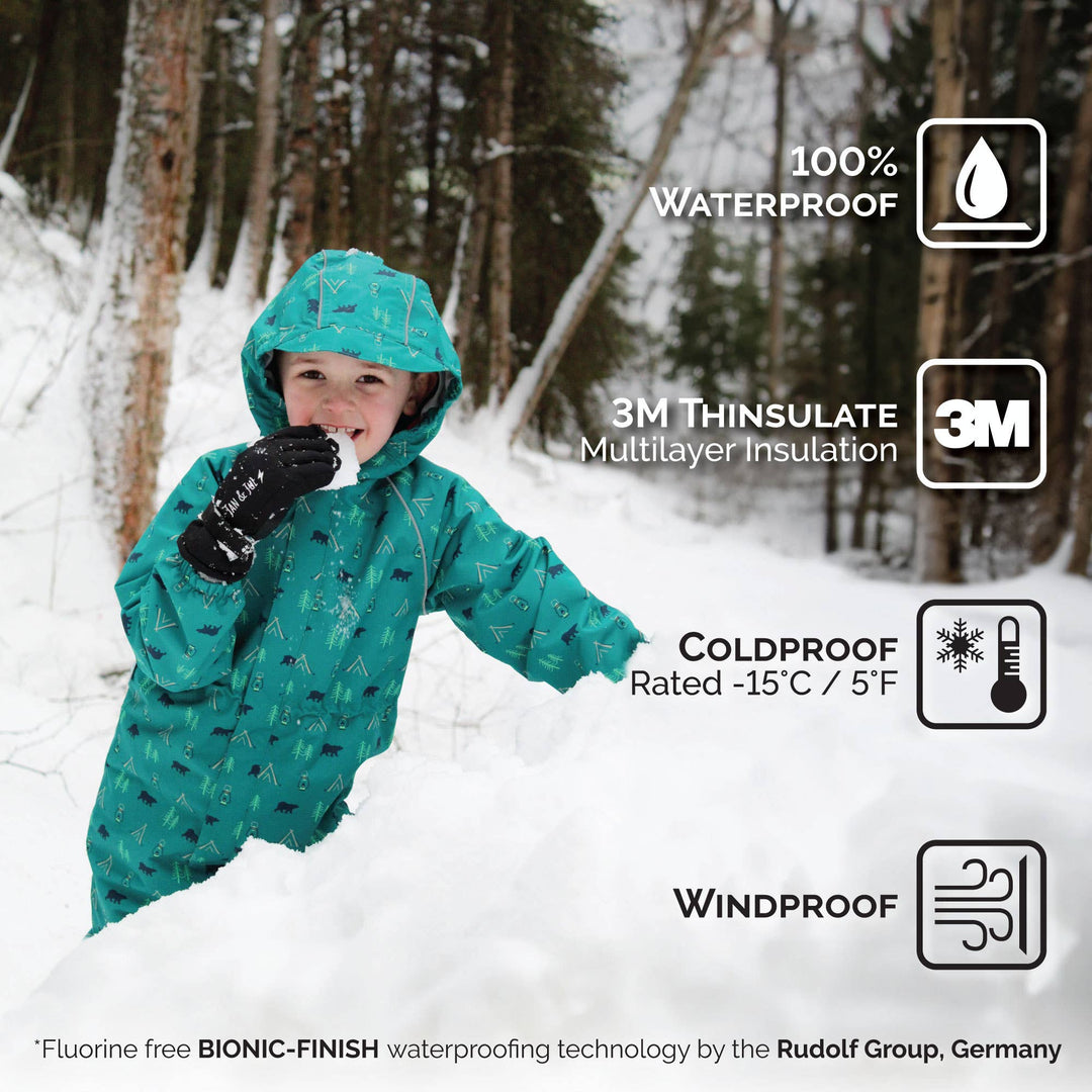 Neon Peaks | Kids Cozy Knit Mittens