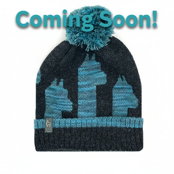 Kid's Alpaca Beanie Hat - Pacas - Aqua Paca