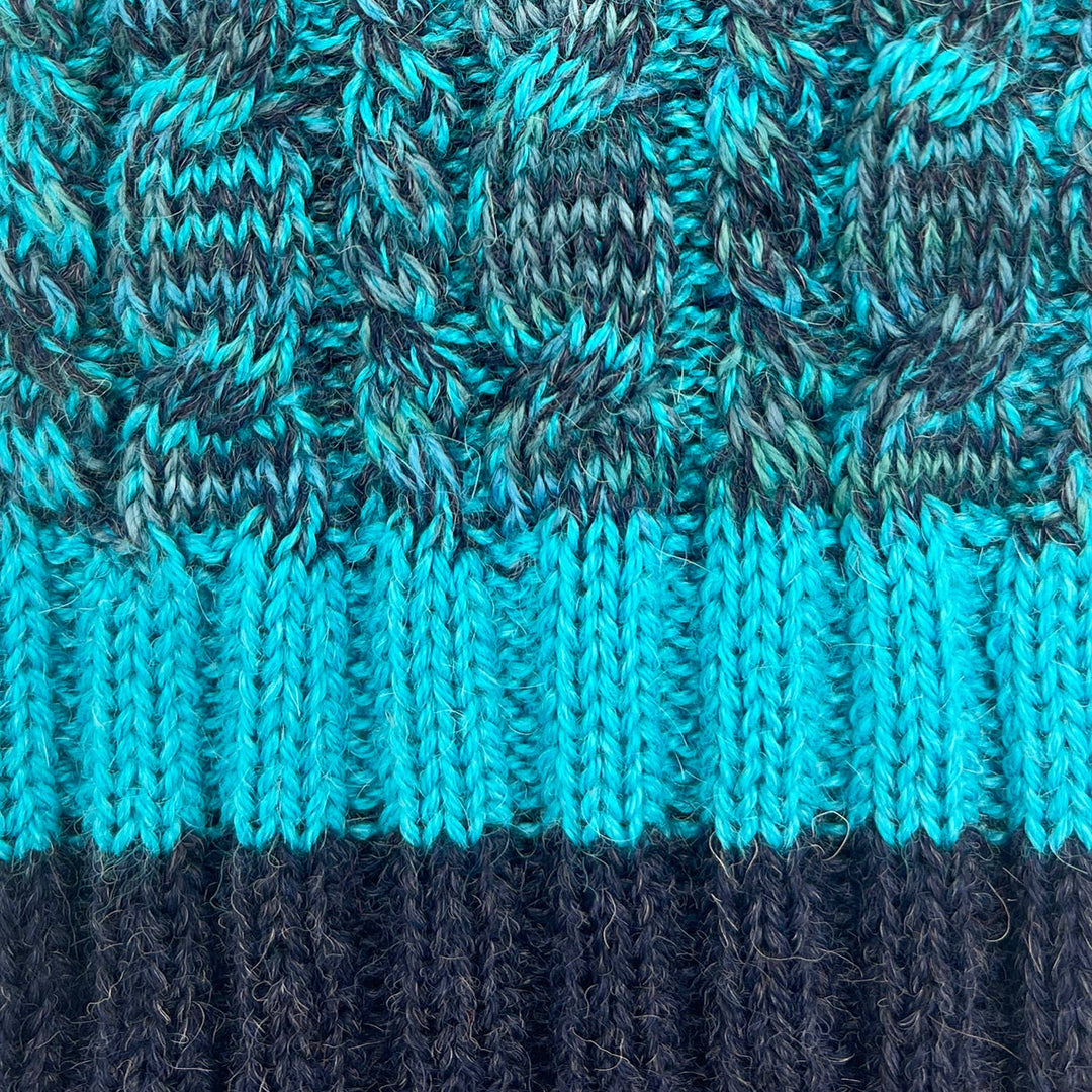 Kid's Alpaca Scarves - Braided - Blueberry Twist