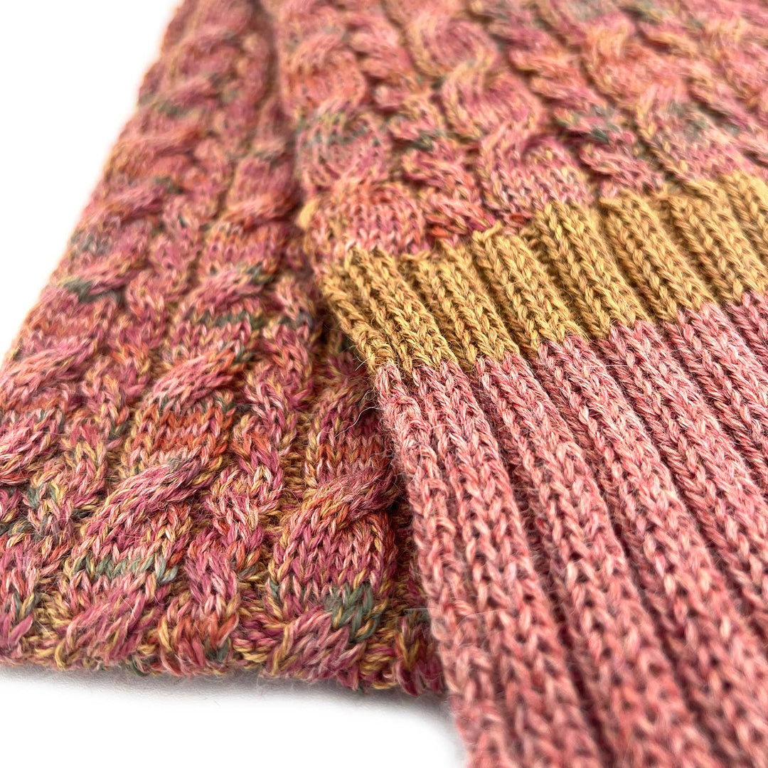 Kid's Alpaca Scarves - Braided - Sunny Swirl