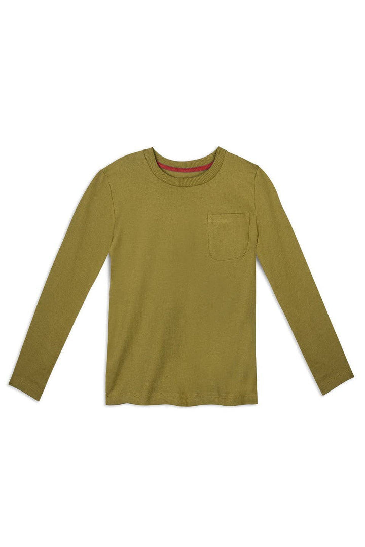 Organic Cotton Kids Shirts - Long Sleeve Pocket Tee