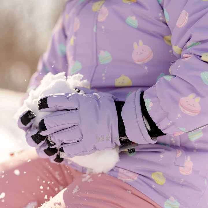 Neon Peaks | Kids Cozy Knit Mittens
