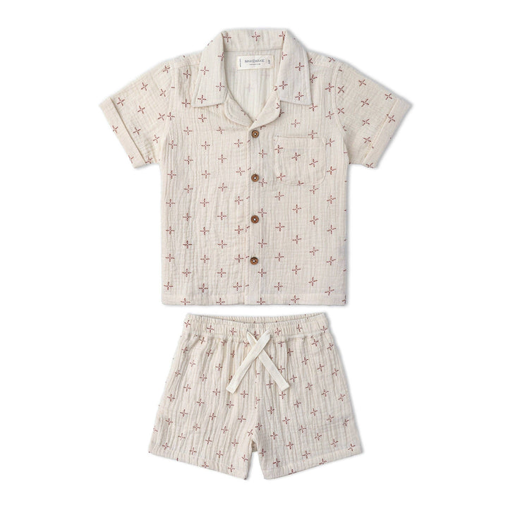 Organic Shirt & Shorts Set - Cross