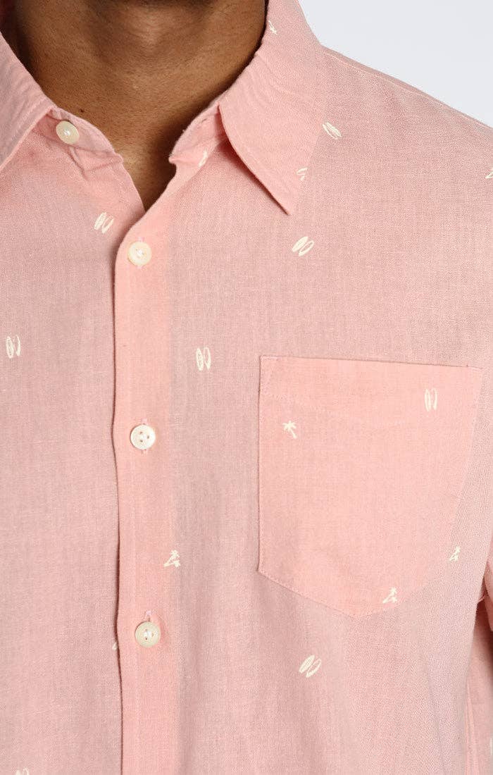 Cotton Linen Blend Short Sleeve Shirt