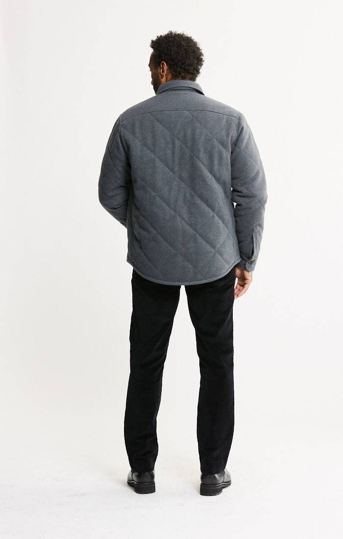 Quilted Brushed Knit Shirt Jacket