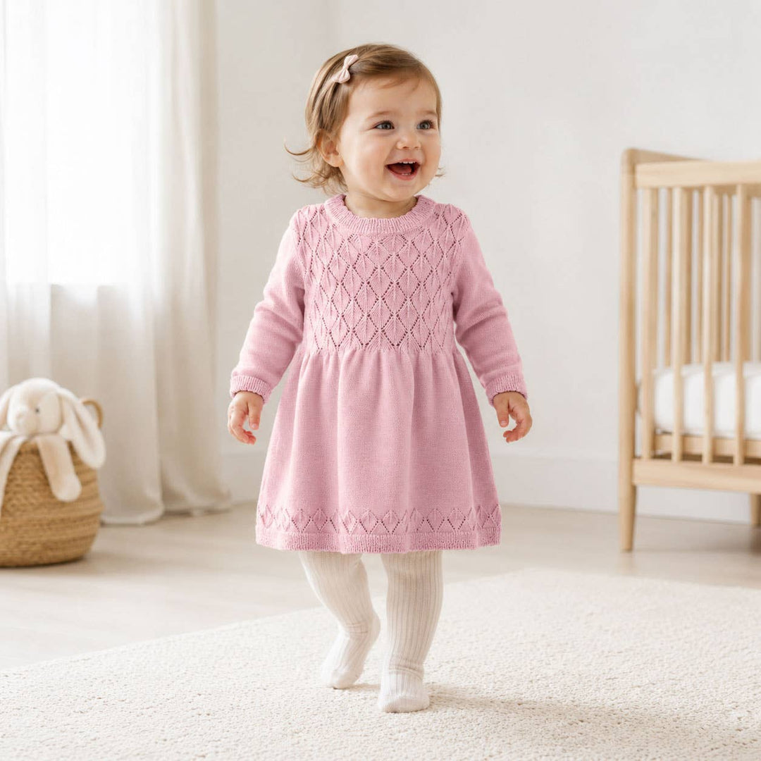 Milan Pointelle Sweater Knit Baby dess (Organic Cotton)