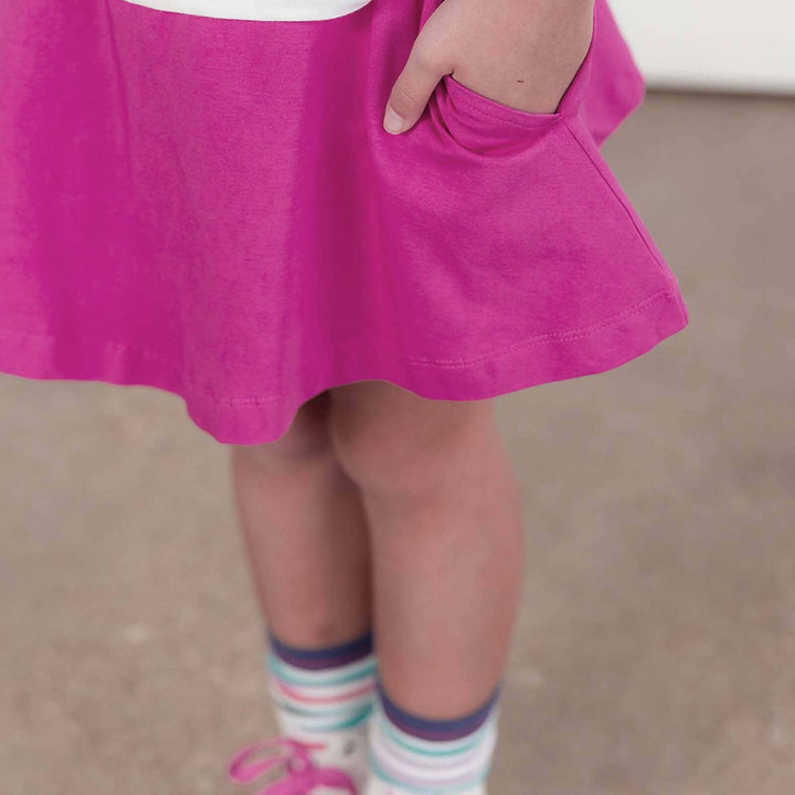 Girls  Skort with Pockets: Raspberry