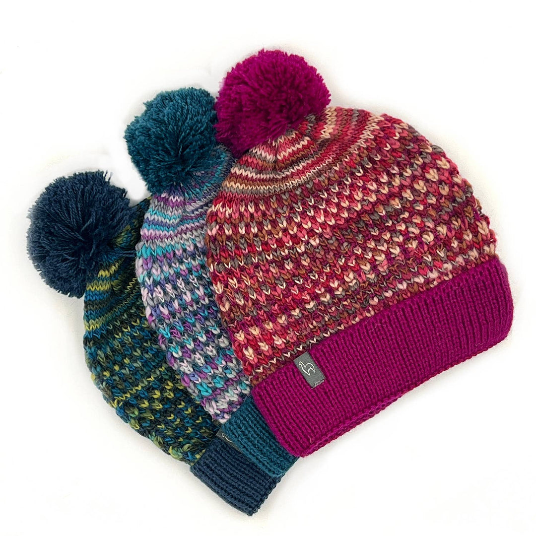 Kid's Alpaca Beanie Hat - Speckle - Bluefish