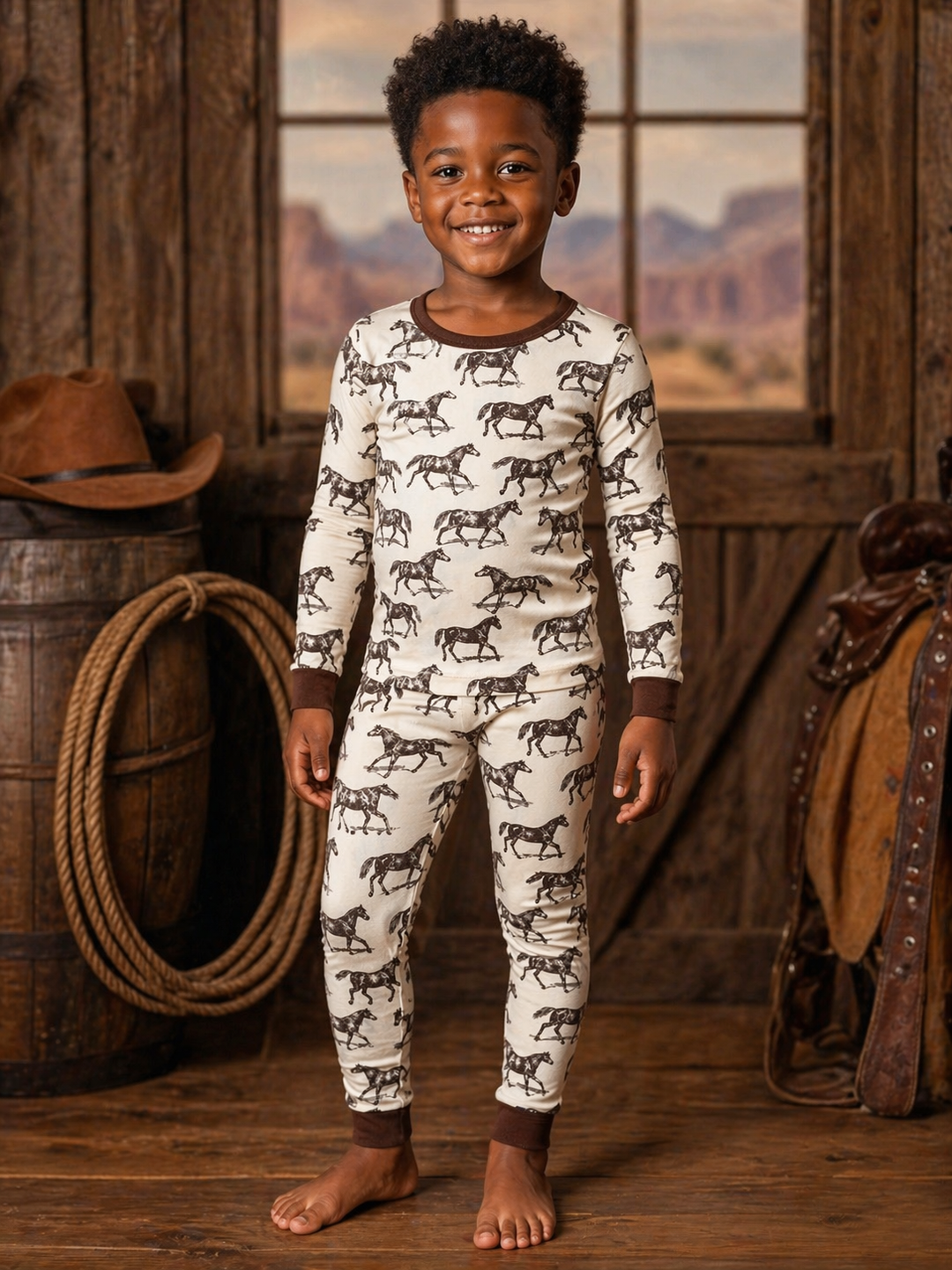 Long Sleeve 2-Piece Set, Wild Mustang