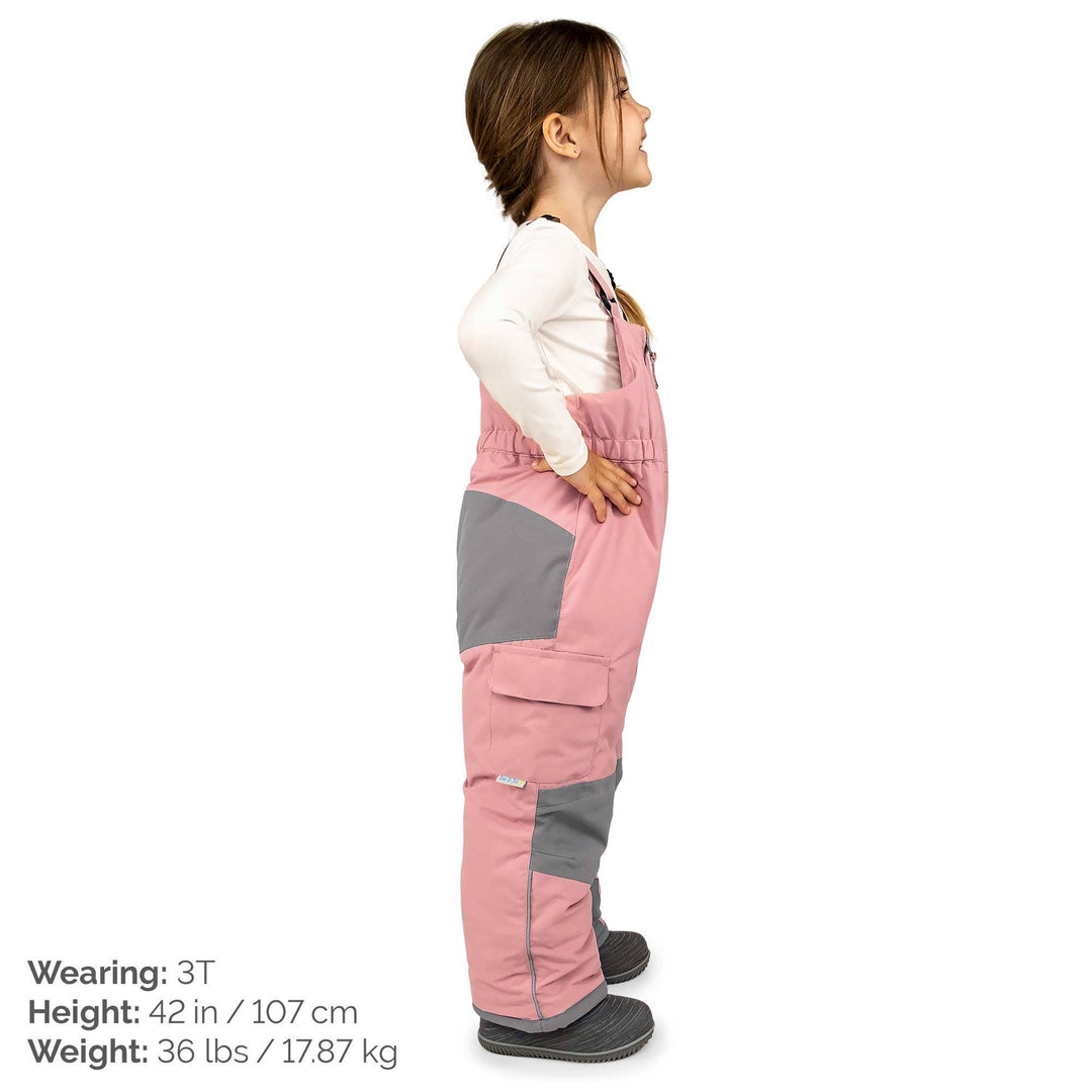 Dusty Pink | Kids Snow Overalls