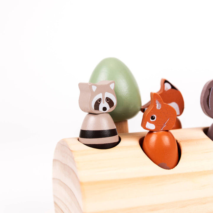 Forest Animals In A Log